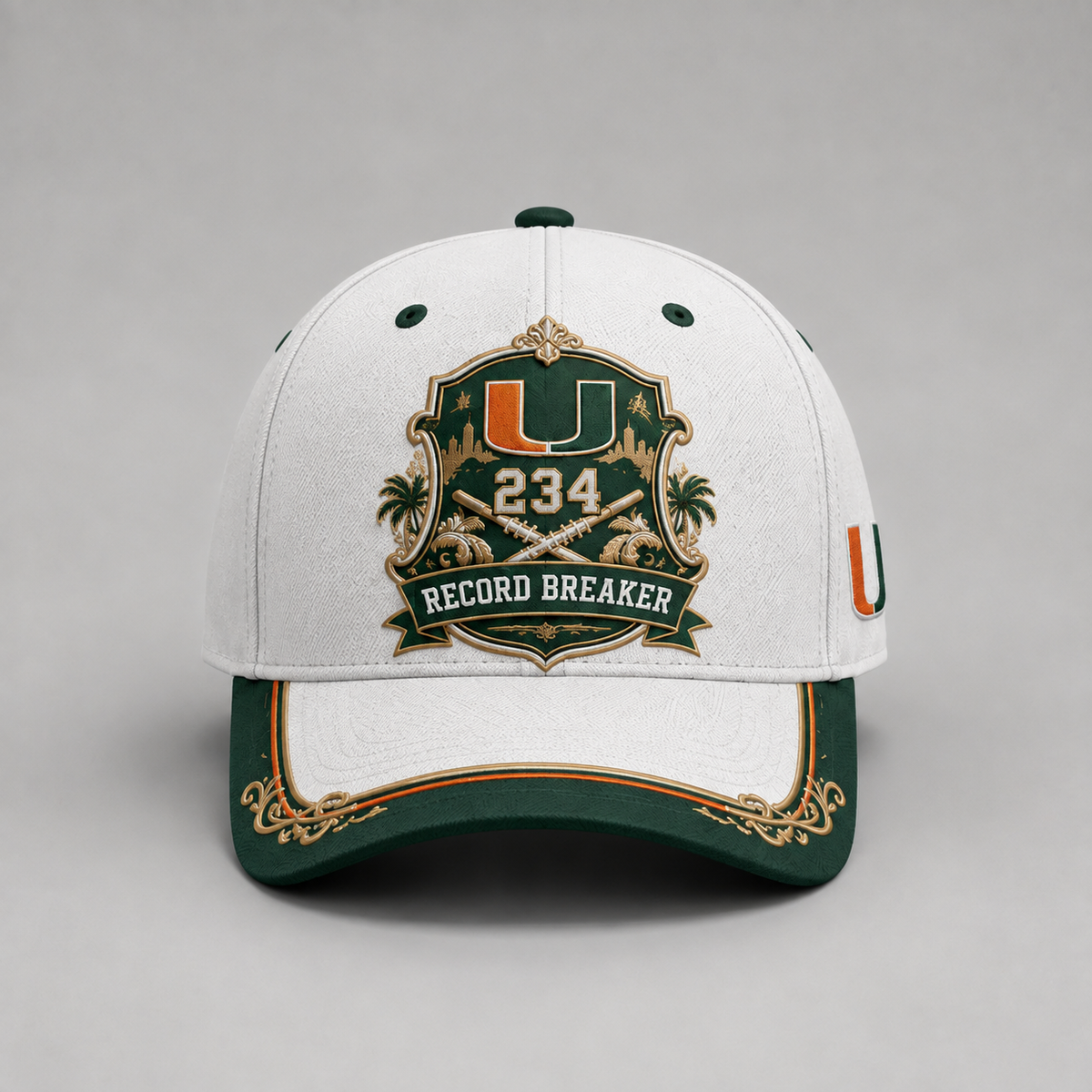Malachi Toney 234 Yards Record Breaker Miami Hurricanes Crest T-Shirt