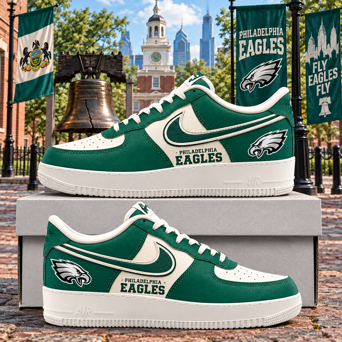 Philadelphia Eagles 2026 Limited Edition Air Force One Sneakers