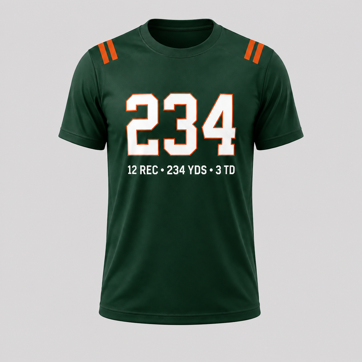 Malachi Toney 12 Rec 234 Yards 3 TD Miami 2026 3D T-Shirt