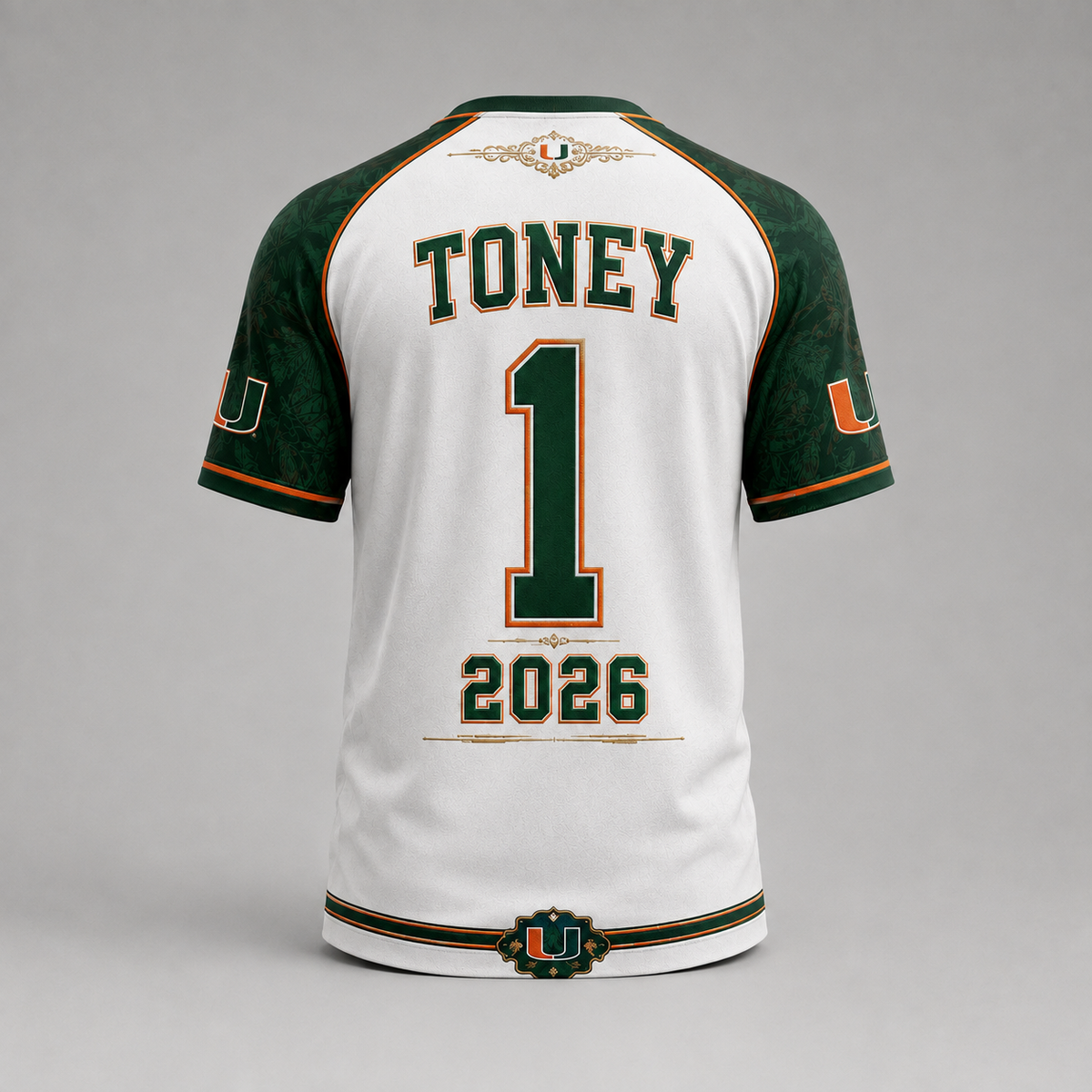 Malachi Toney 234 Yards Record Breaker Miami Hurricanes Crest T-Shirt