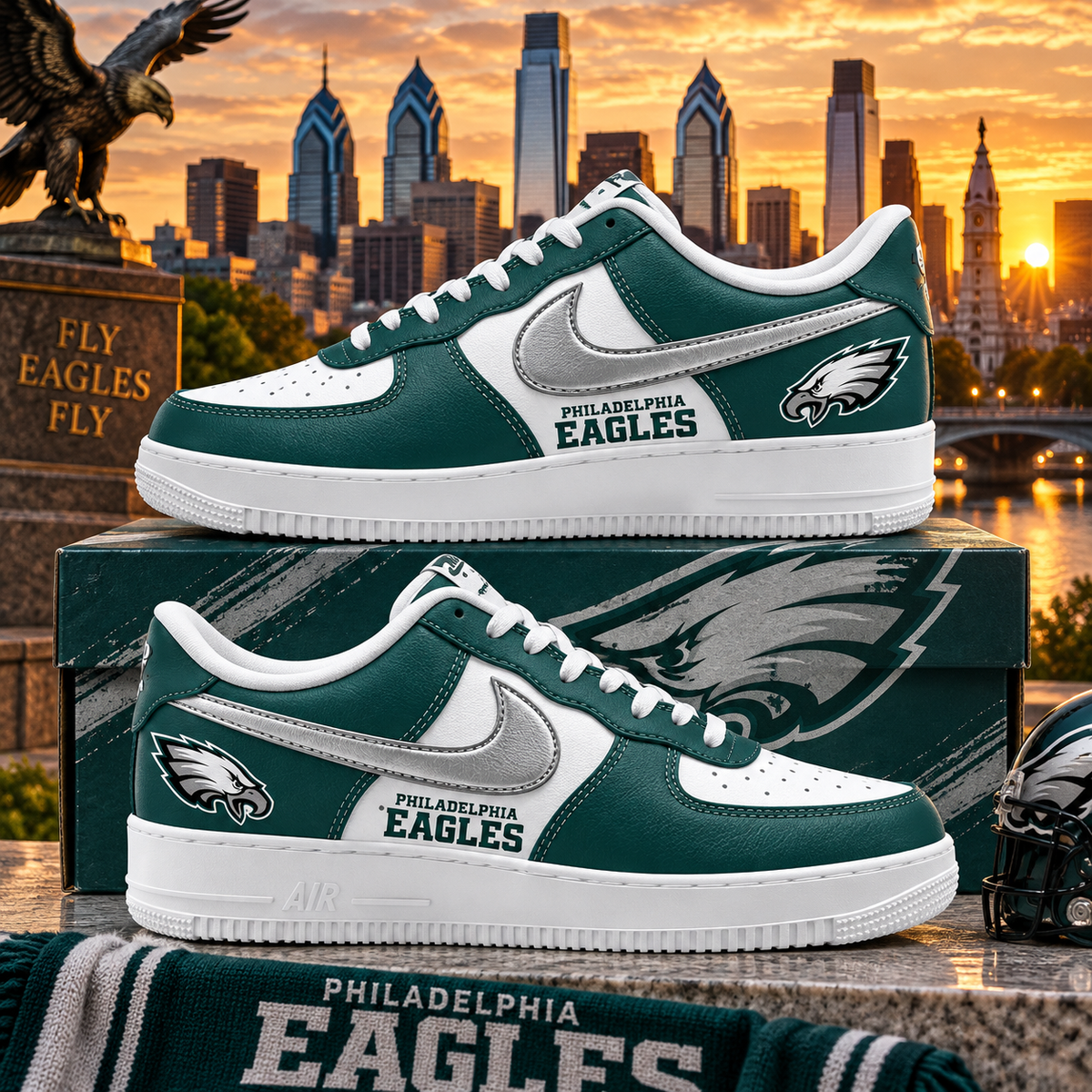 Philadelphia Eagles 2026 Limited Edition Air Force One Sneakers