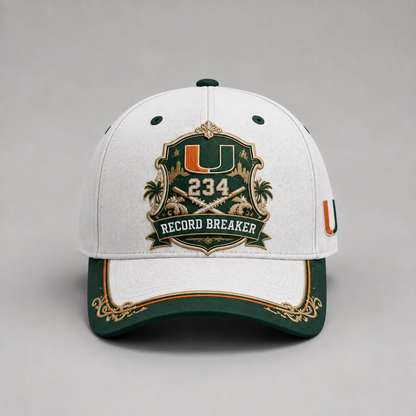 Malachi Toney 234 Yards Record Breaker Miami Hurricanes Crest T-Shirt
