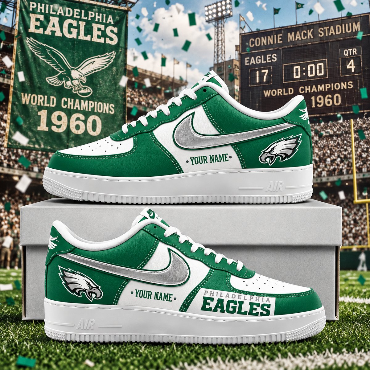 Philadelphia Eagles 2026 Limited Edition Air Force One Sneakers