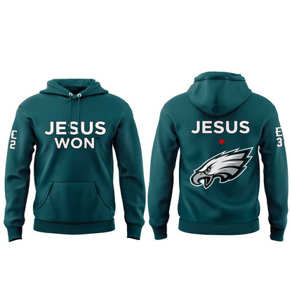 Philadelphia Eagles - Jesus Won Hoodie