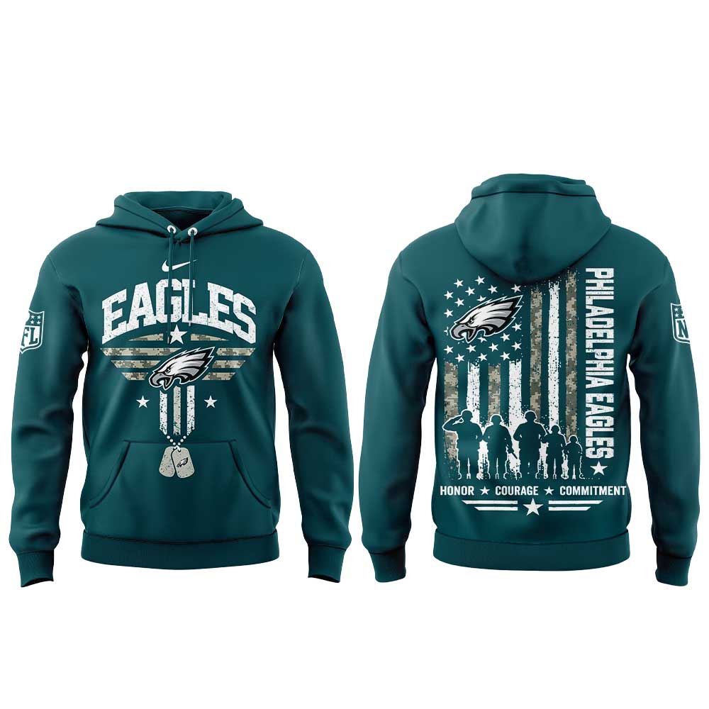 .                                  P Eagles SALUTE TO SERVICE Exclusive Edition Hoodie