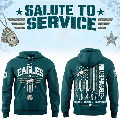 .                                  P Eagles SALUTE TO SERVICE Exclusive Edition Hoodie