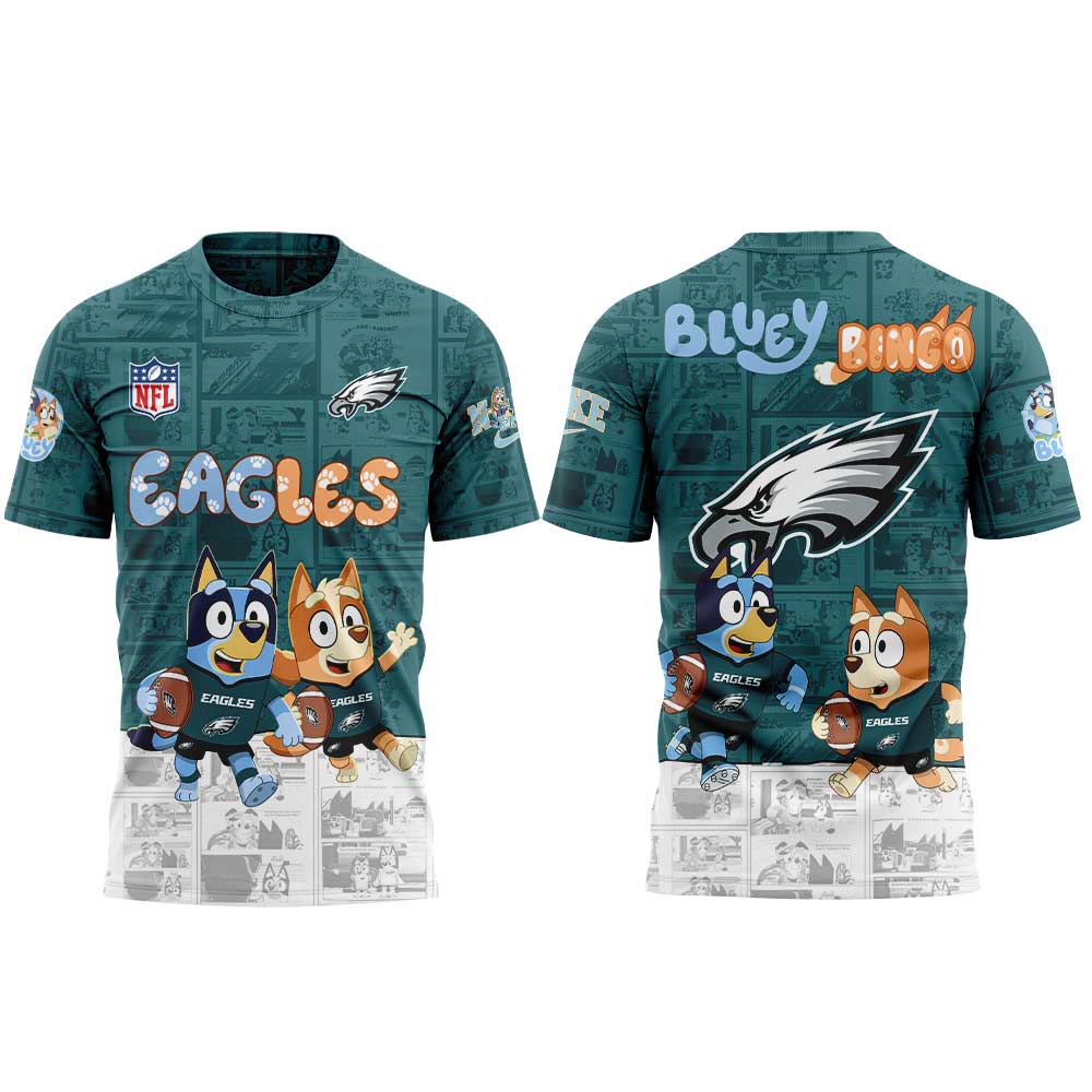 .                          P Eagles x Bluey and Bingo Shirt