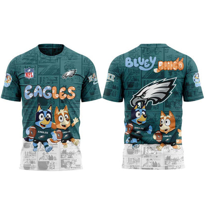 .                          P Eagles x Bluey and Bingo Shirt