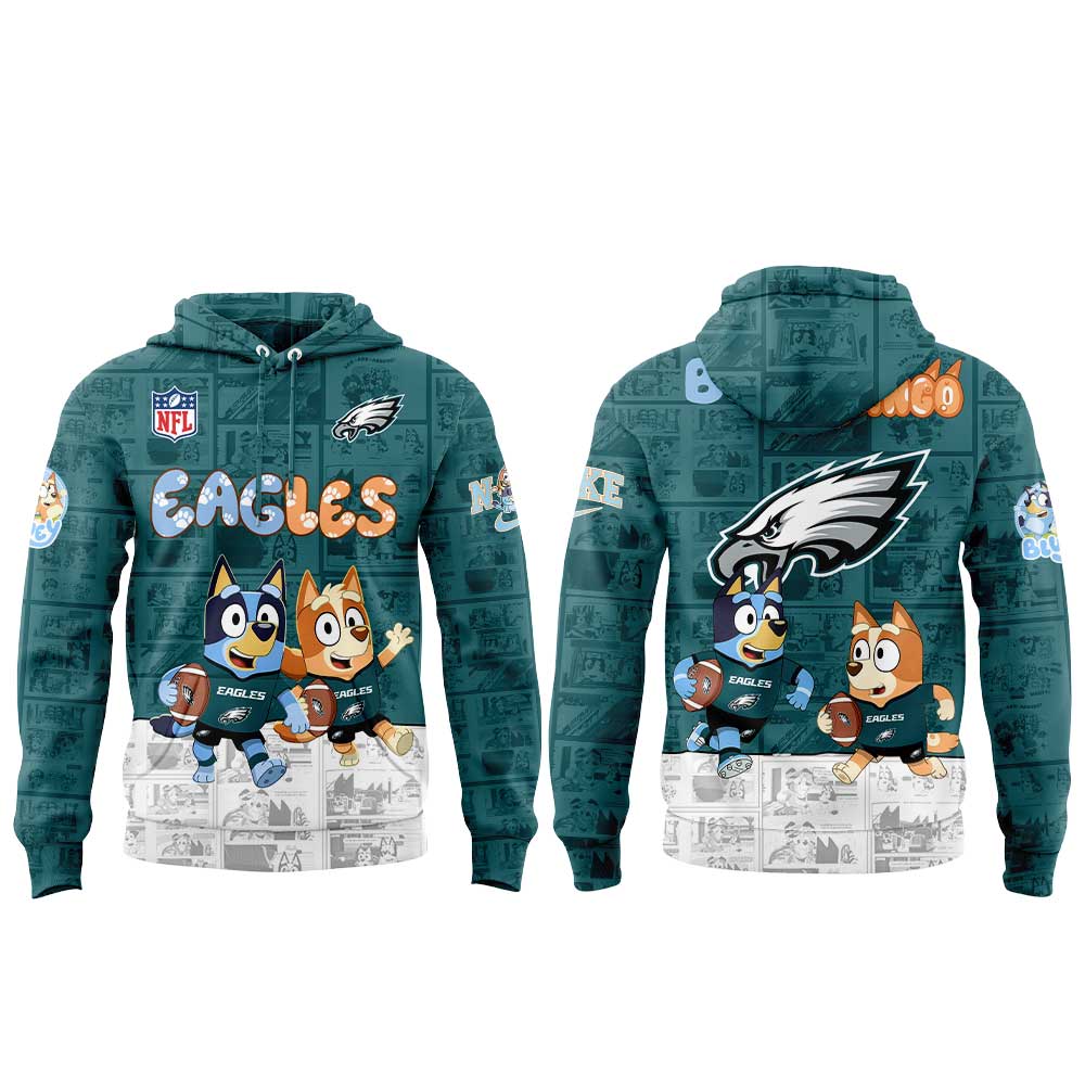 .                          P Eagles x Bluey and Bingo Hoodie