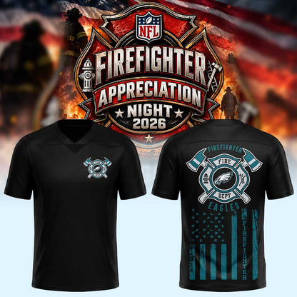 .                                     P Eagles x Firefighter Appreciation 2026 Football Jersey