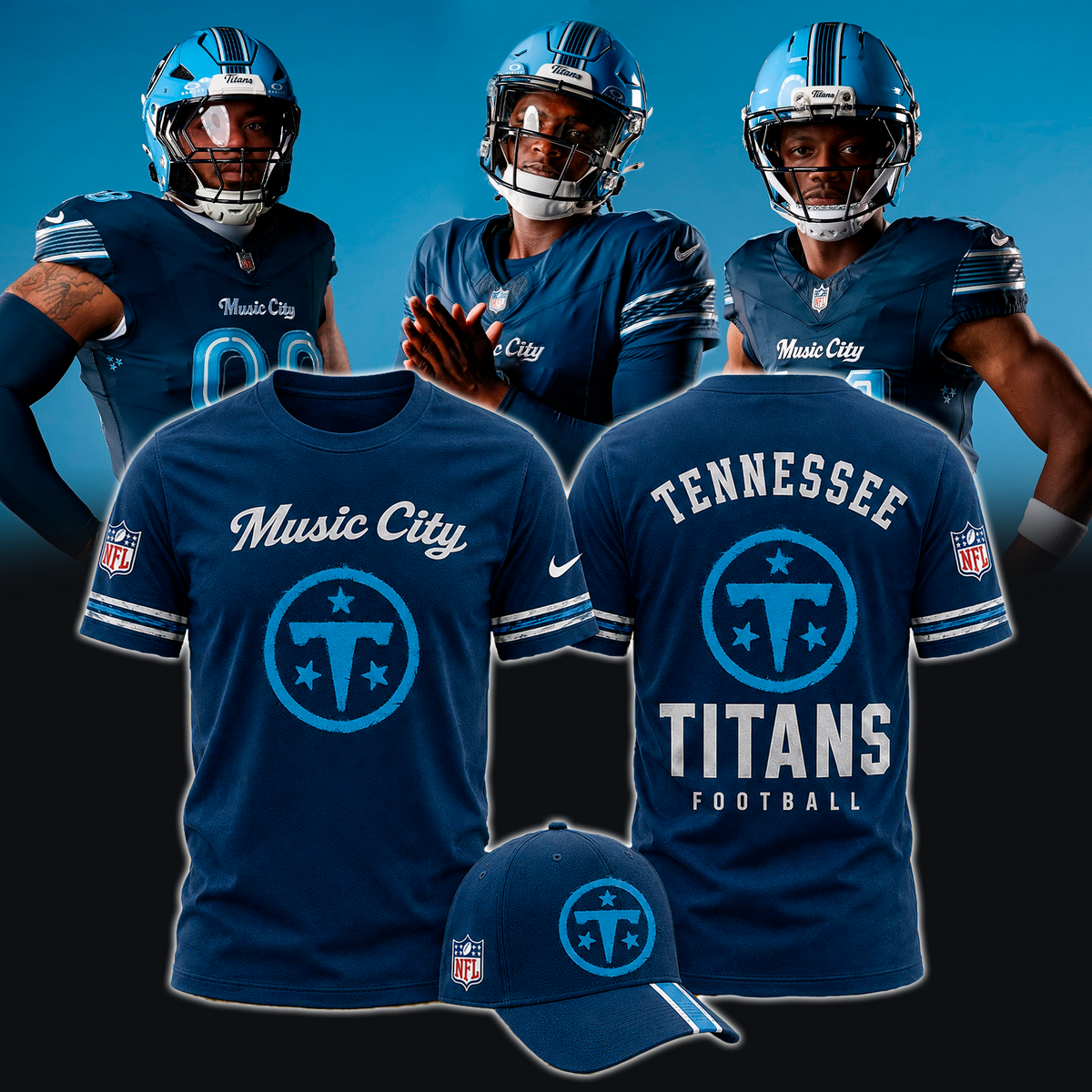 Tennessee Titans - For Music City 2026 Rivalries Uniform - Tshirt