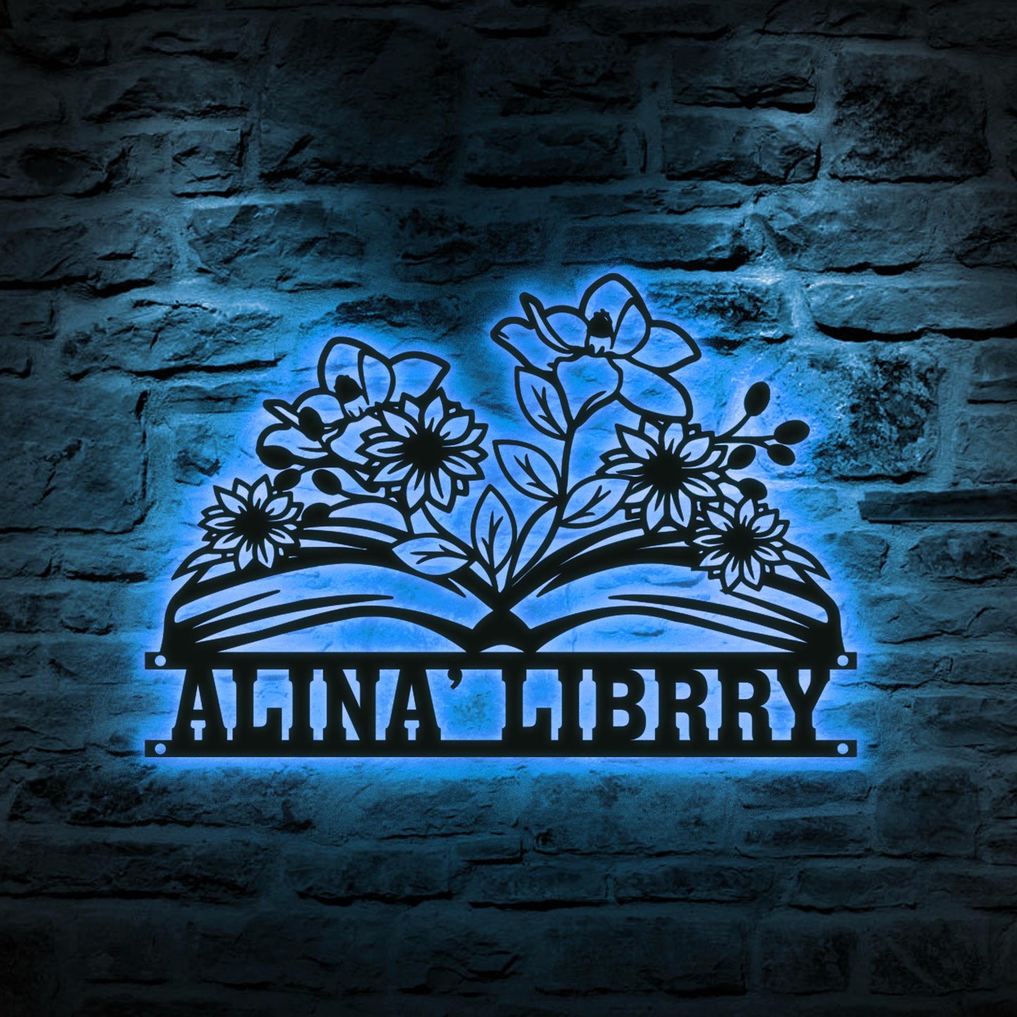 Personalized Library Metal Sign, Custom Books Wall Art Decor, Reading Room Sign, Bookworm Sign, Book Club, Study Room Decor, Bookshelf Sign