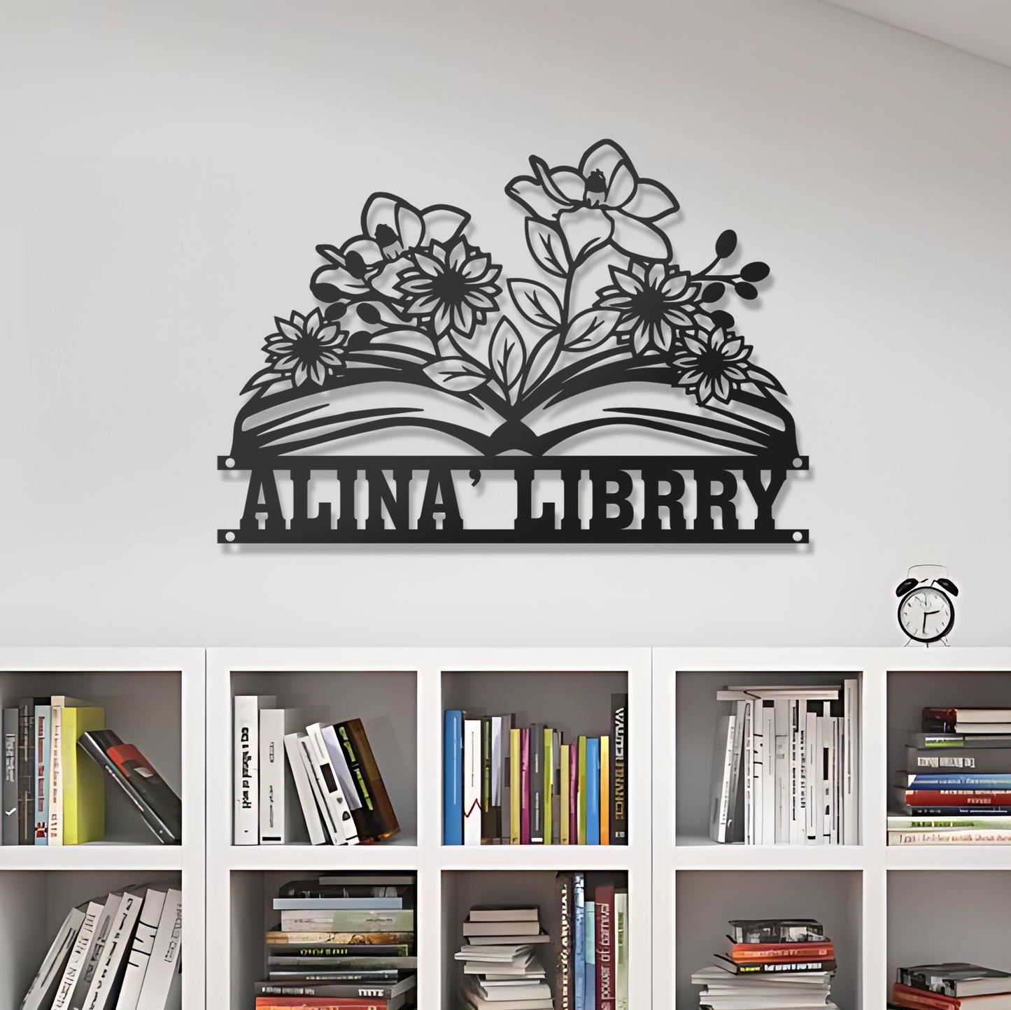 Personalized Library Metal Sign, Custom Books Wall Art Decor, Reading Room Sign, Bookworm Sign, Book Club, Study Room Decor, Bookshelf Sign