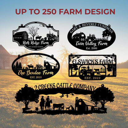 Personalized Your Metal Farm Sign, Farmhouse Metal Sign, Custom Ranch Sign, Farm Gate Sign, Farmhouse Decor, Farmer Gift, Outdoor Decor