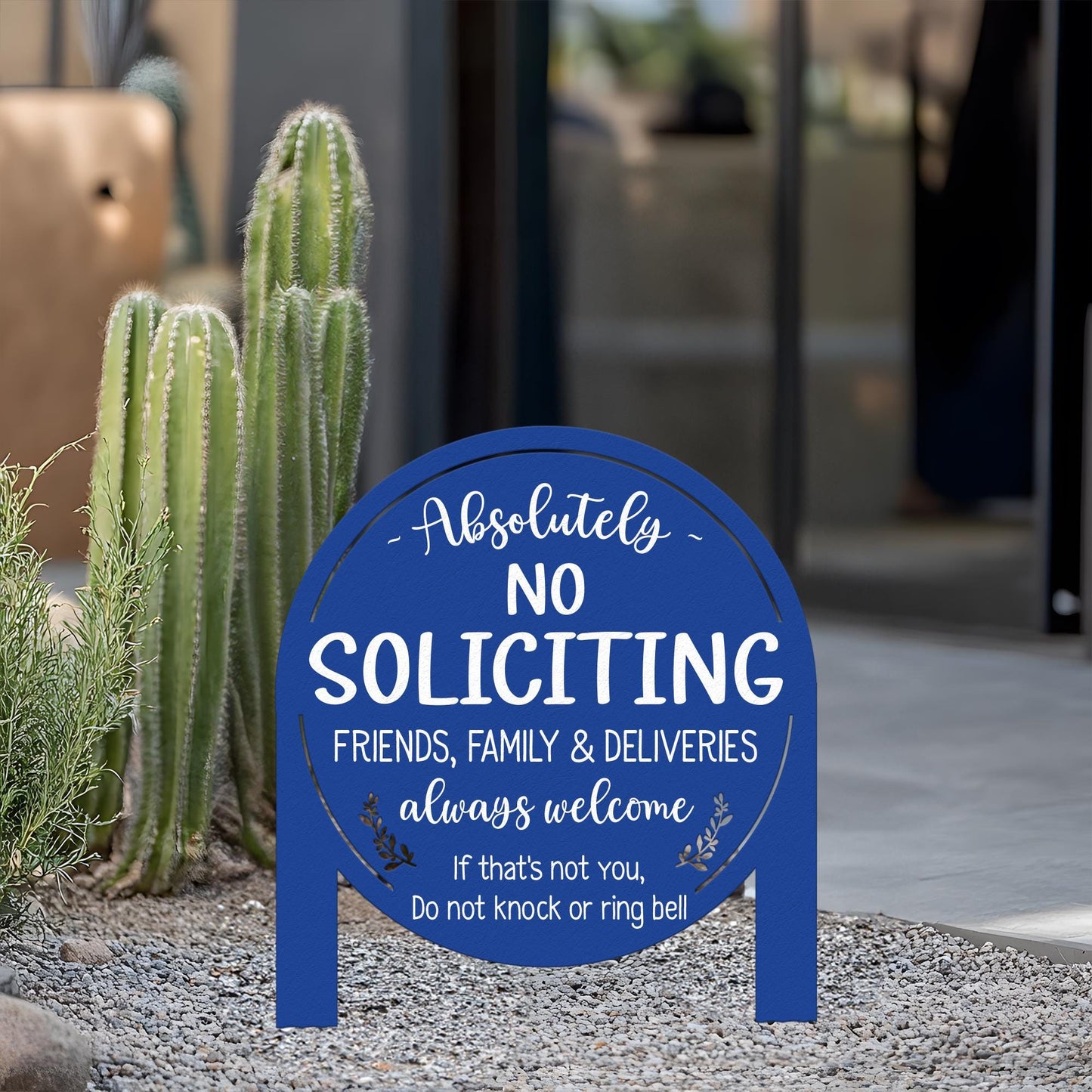 No Soliciting Yard Sign, Metal House Sign, No Soliciting Sign for Home Decor, Funny Metal Yard Stake, Outdoor Decoration, Housewarming Gifts