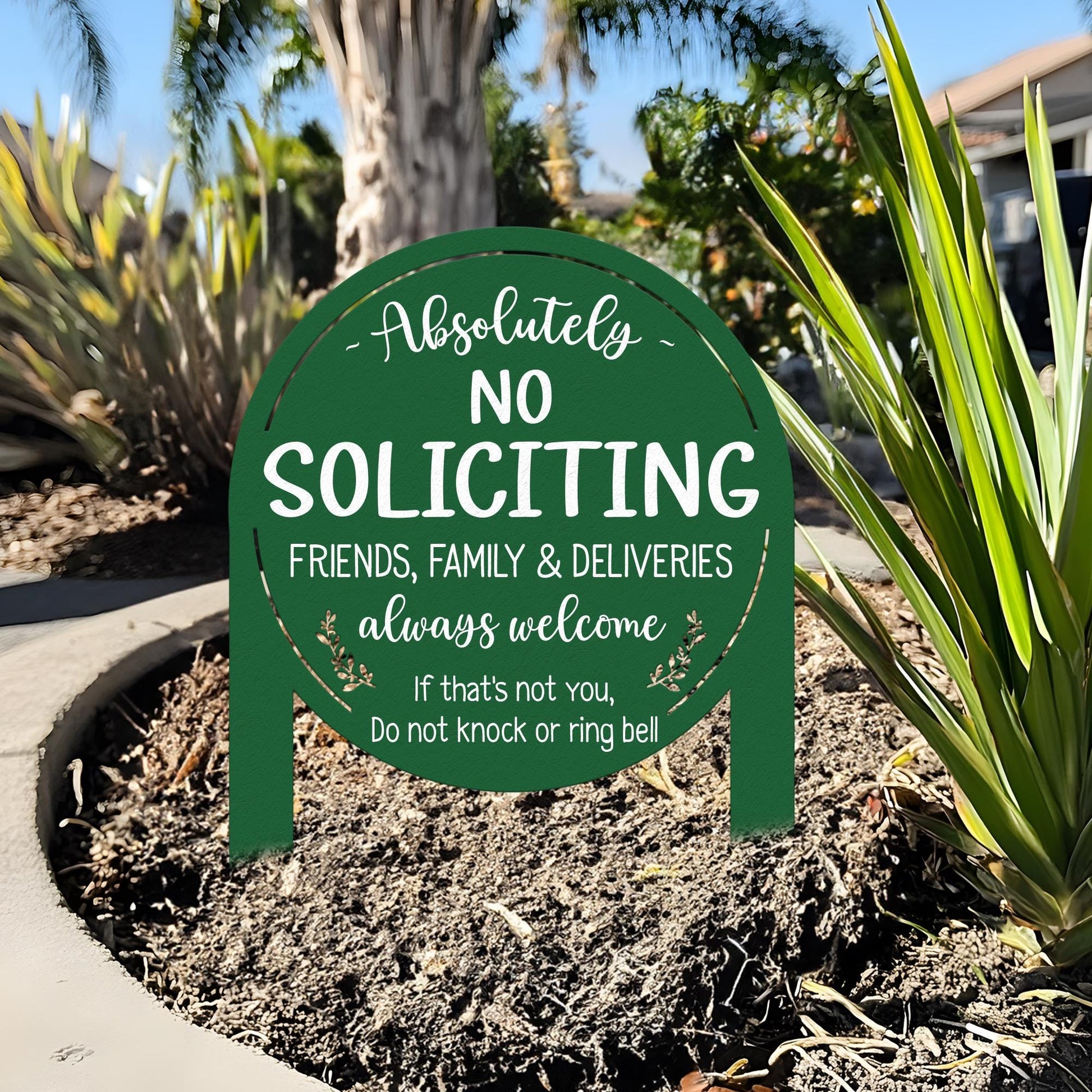No Soliciting Yard Sign, Metal House Sign, No Soliciting Sign for Home Decor, Funny Metal Yard Stake, Outdoor Decoration, Housewarming Gifts