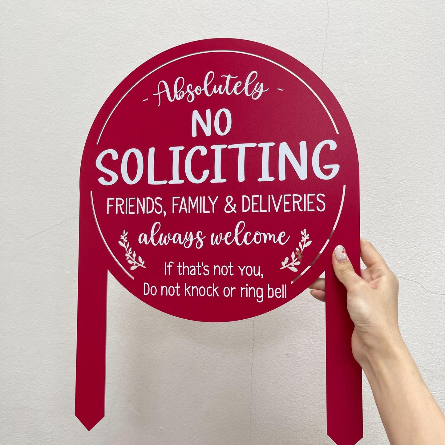 No Soliciting Yard Sign, Metal House Sign, No Soliciting Sign for Home Decor, Funny Metal Yard Stake, Outdoor Decoration, Housewarming Gifts