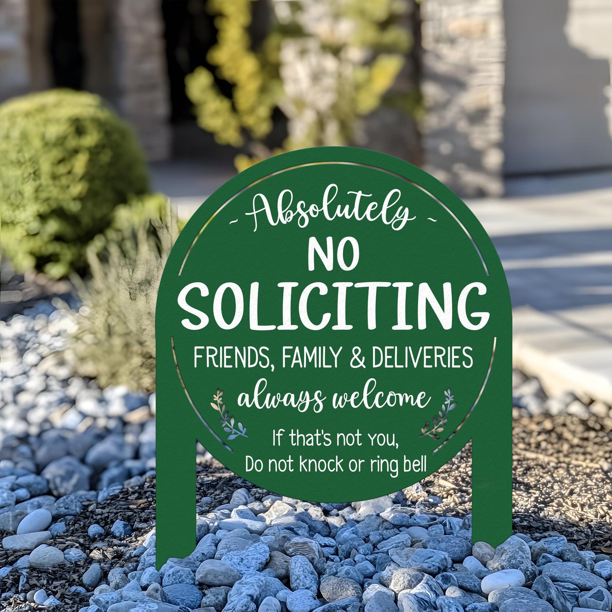 No Soliciting Yard Sign, Metal House Sign, No Soliciting Sign for Home Decor, Funny Metal Yard Stake, Outdoor Decoration, Housewarming Gifts