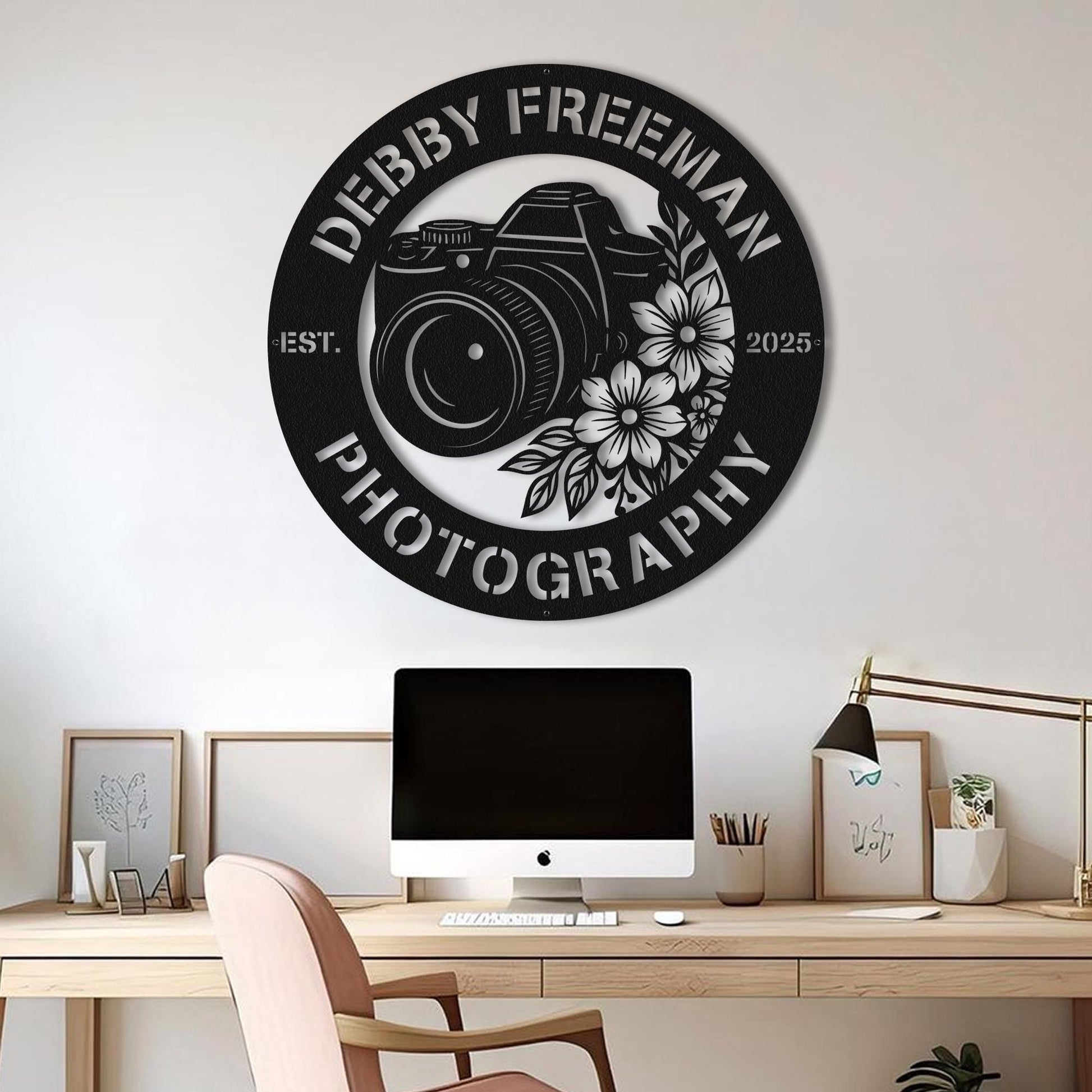 Personalized Camera Metal Wall Art, Camera Metal Sign, Photo Studio Decor, Photographer Metal Sign, Photography Lovers Gift, Gift For Her