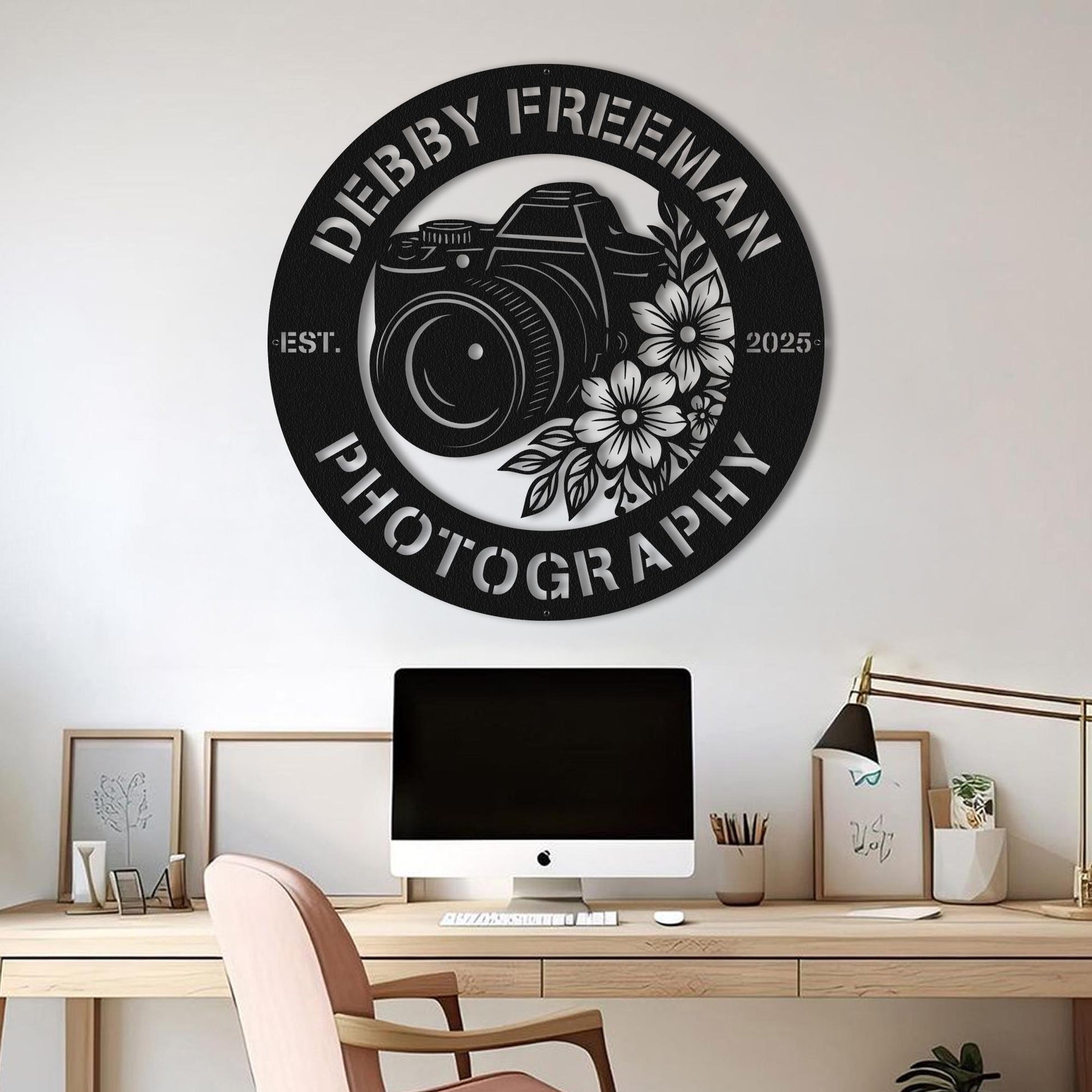 Personalized Camera Metal Wall Art, Camera Metal Sign, Photo Studio Decor, Photographer Metal Sign, Photography Lovers Gift, Gift For Her