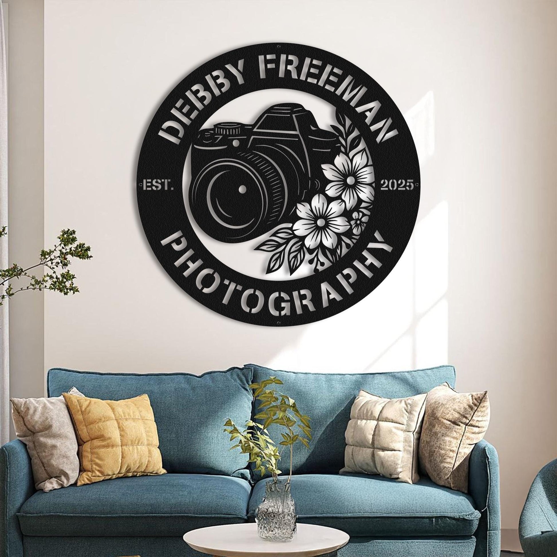 Personalized Camera Metal Wall Art, Camera Metal Sign, Photo Studio Decor, Photographer Metal Sign, Photography Lovers Gift, Gift For Her