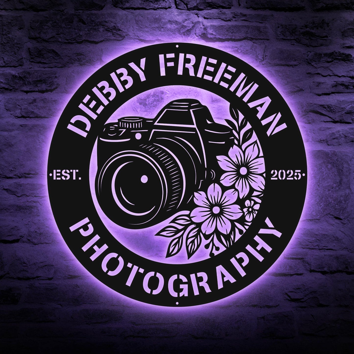 Personalized Camera Metal Wall Art, Camera Metal Sign, Photo Studio Decor, Photographer Metal Sign, Photography Lovers Gift, Gift For Her