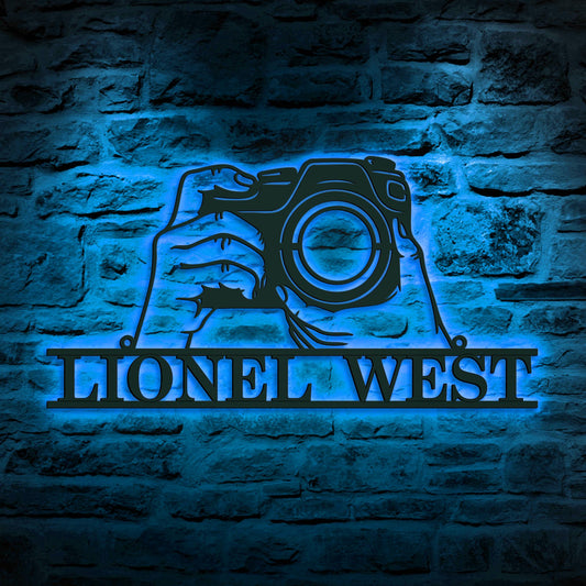 Custom Camera Metal Wall Art, Camera Metal Sign, Photo Studio Decor, Photographer Metal Sign, Photography Lovers Gift, Gift For Her Him