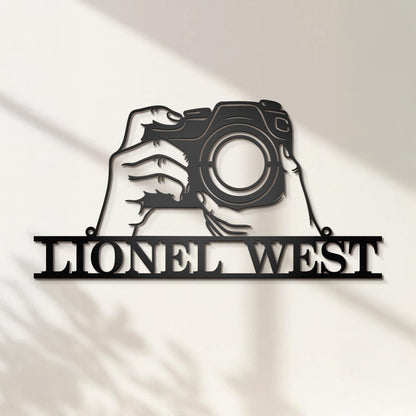 Custom Camera Metal Wall Art, Camera Metal Sign, Photo Studio Decor, Photographer Metal Sign, Photography Lovers Gift, Gift For Her Him