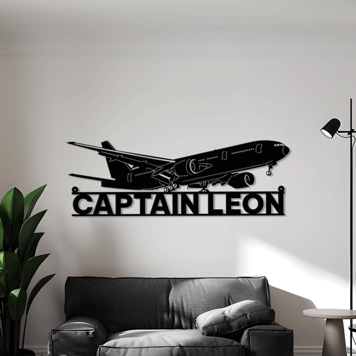 LED Boeing 777 Metal Wall Art – Personalized Airplane Name Sign, Home or Office Decor, Gift for Pilot, Aviation Hobbyist, or Traveler