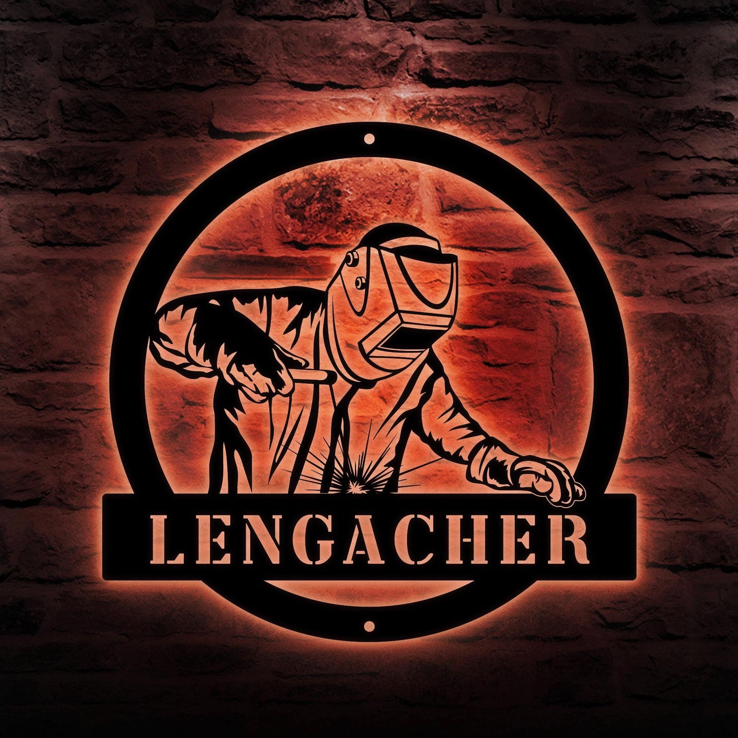 Construction Welder Metal Sign, Welding Name Sign,Gift for Welder, Personalize Sign, Work Shop Decor, Personalized Gift For Dad Father's Day