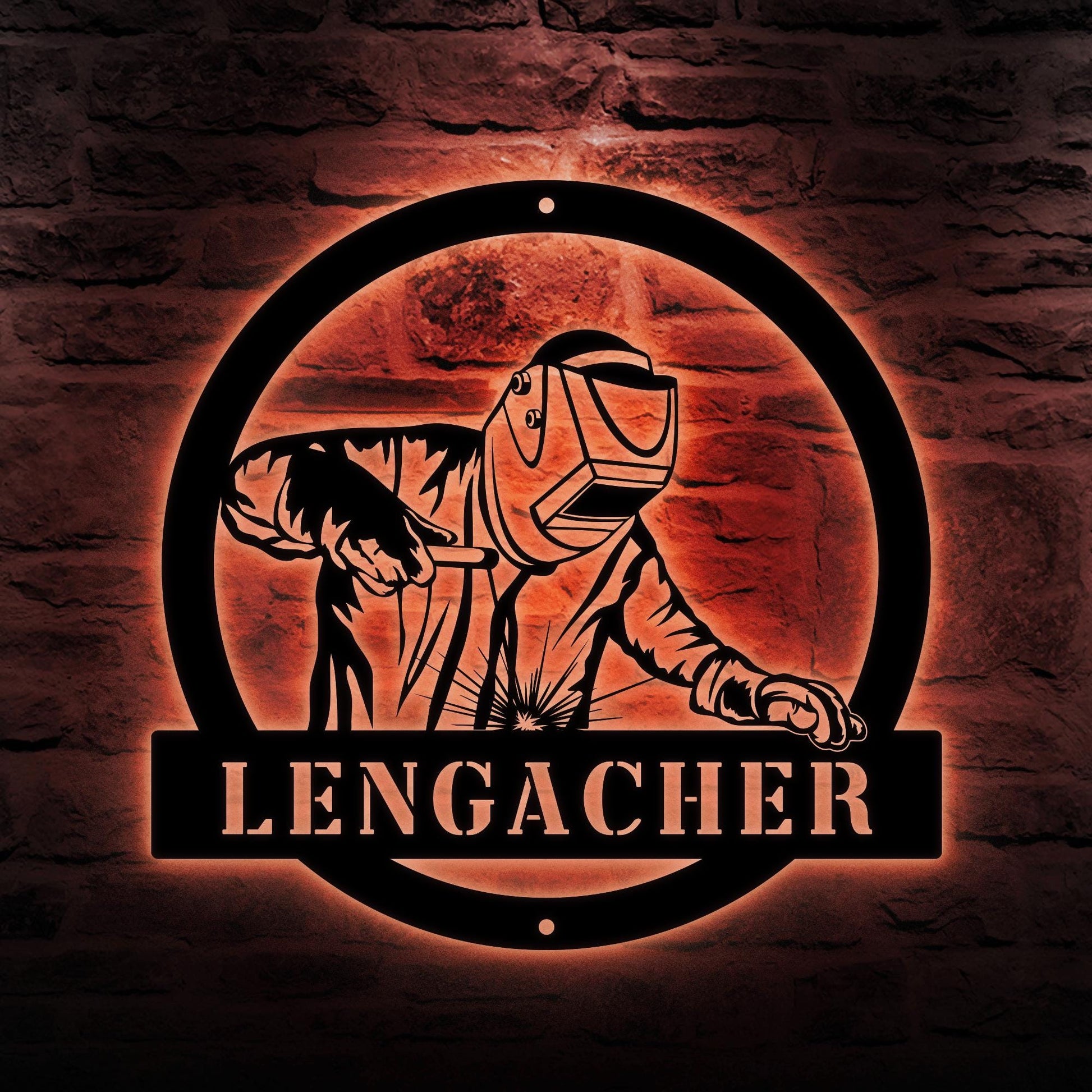 Construction Welder Metal Sign, Welding Name Sign,Gift for Welder, Personalize Sign, Work Shop Decor, Personalized Gift For Dad Father's Day