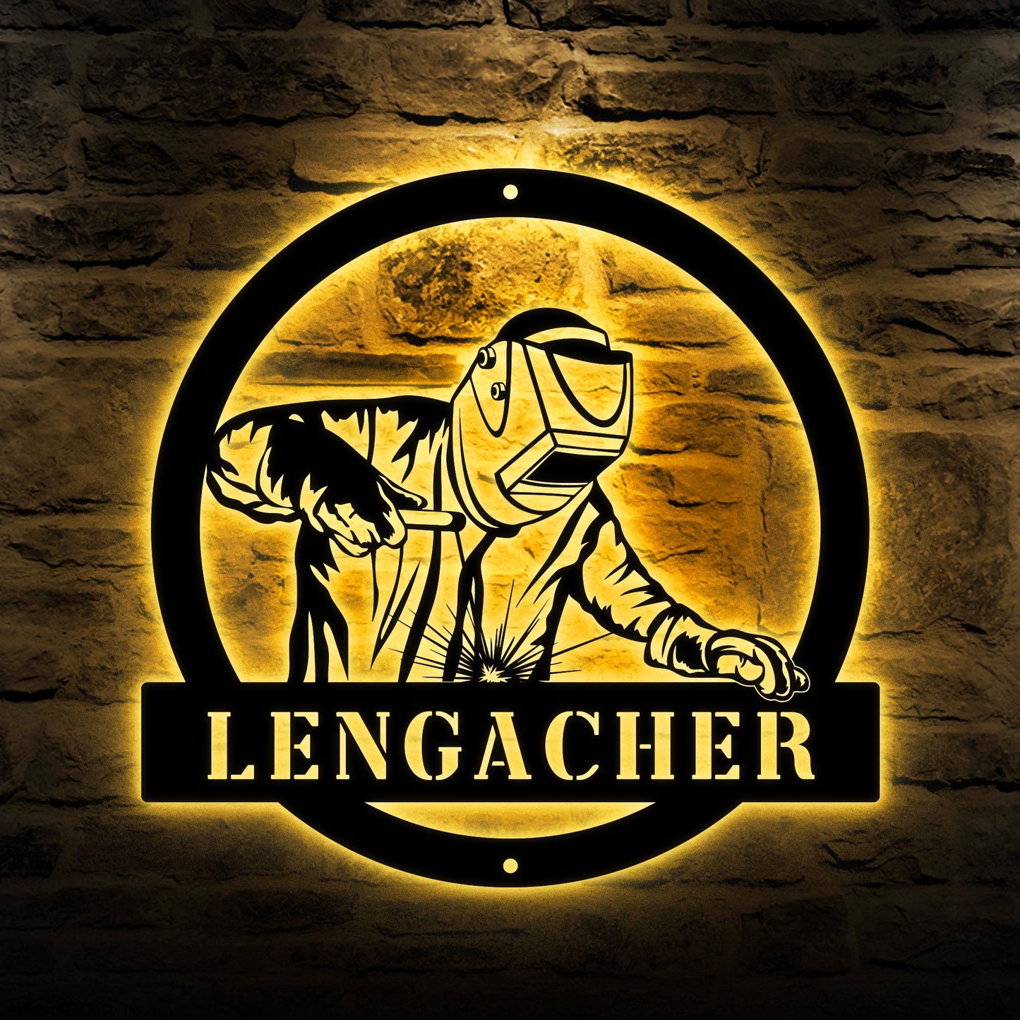 Construction Welder Metal Sign, Welding Name Sign,Gift for Welder, Personalize Sign, Work Shop Decor, Personalized Gift For Dad Father's Day