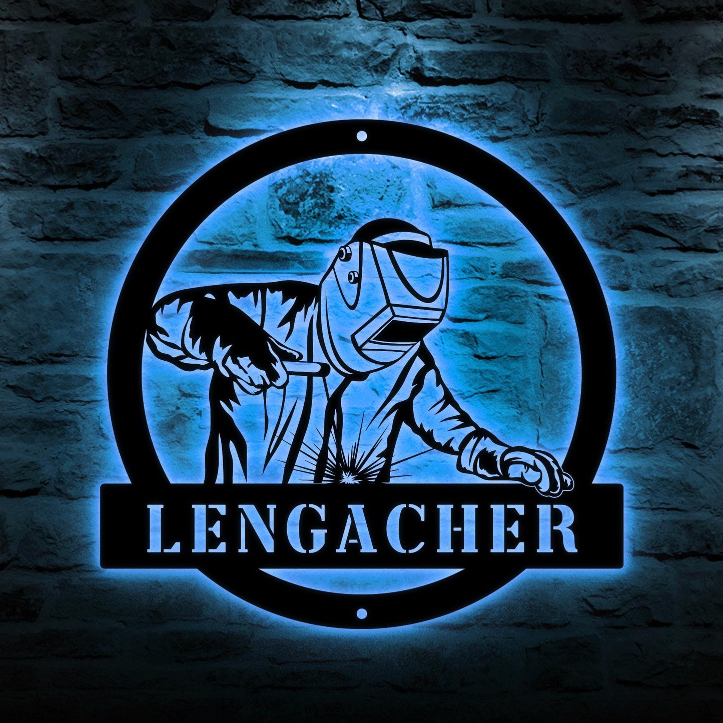 Construction Welder Metal Sign, Welding Name Sign,Gift for Welder, Personalize Sign, Work Shop Decor, Personalized Gift For Dad Father's Day