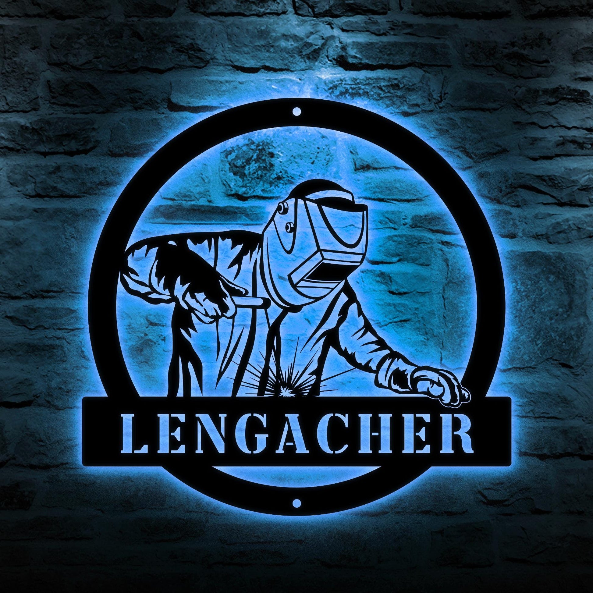 Construction Welder Metal Sign, Welding Name Sign,Gift for Welder, Personalize Sign, Work Shop Decor, Personalized Gift For Dad Father's Day